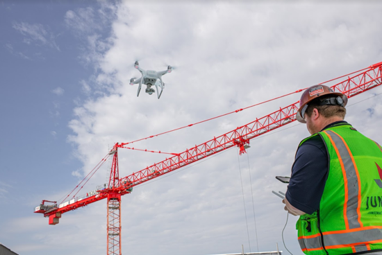 Juneau construction worker flying a drone